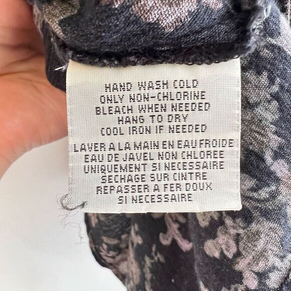 Denim & Supply Ralph Lauren Women’s Large Black Floral Wrap Tie Front Mini Dress - Picture 9 of 10